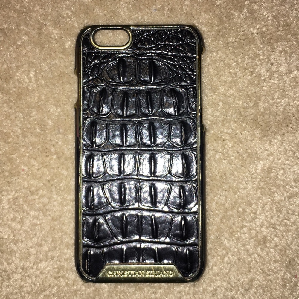 Christian Siriano Iphone 6s black and gold case